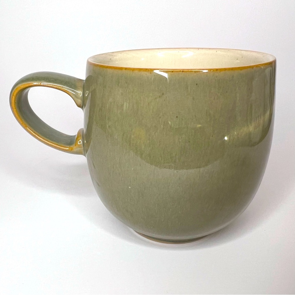Denby Fire 10oz Small Sage Green & Cream Curve Mug